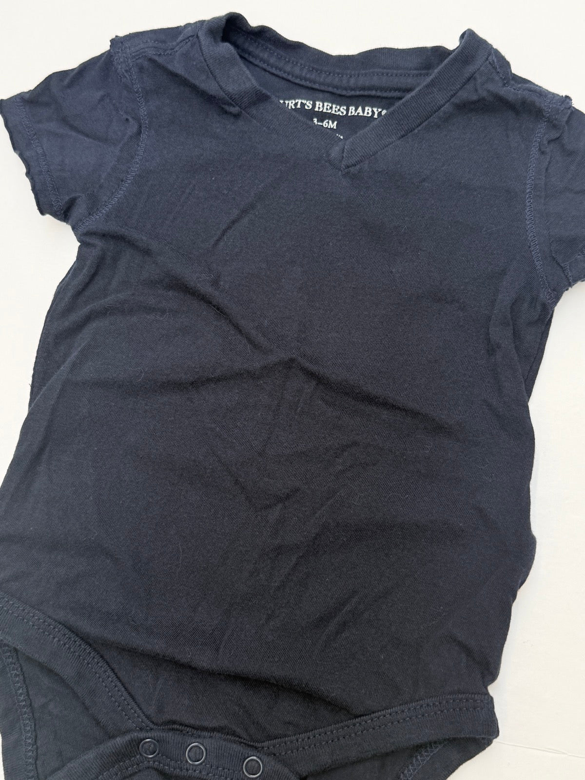 Burt's Bees Baby Navy Bodysuit 3-6M