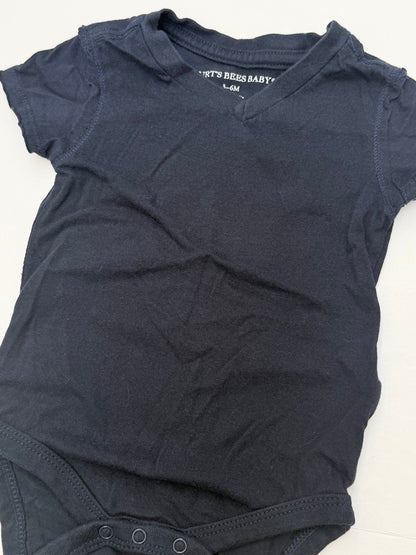 Burt's Bees Baby Navy Bodysuit 3-6M