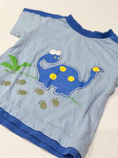 Blue Dinosaur Graphic Tee Size 2