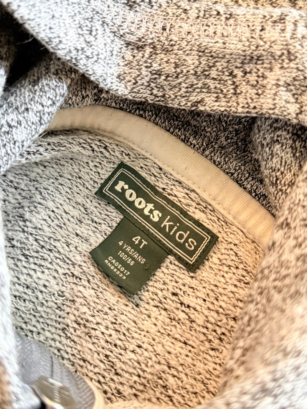 Roots Kids Gray Zip Hoodie 4T