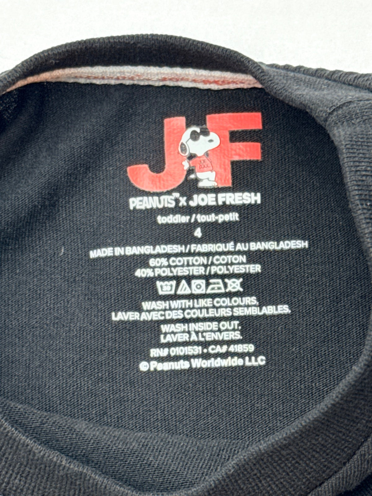 Peanuts x Joe Fresh Snoopy T-Shirt 4T