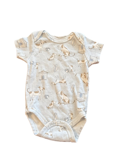 Kyle & Deena Dog Print Bodysuit 3-6m
