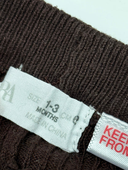 Ribbed Knit Baby Pants 1-3 Months