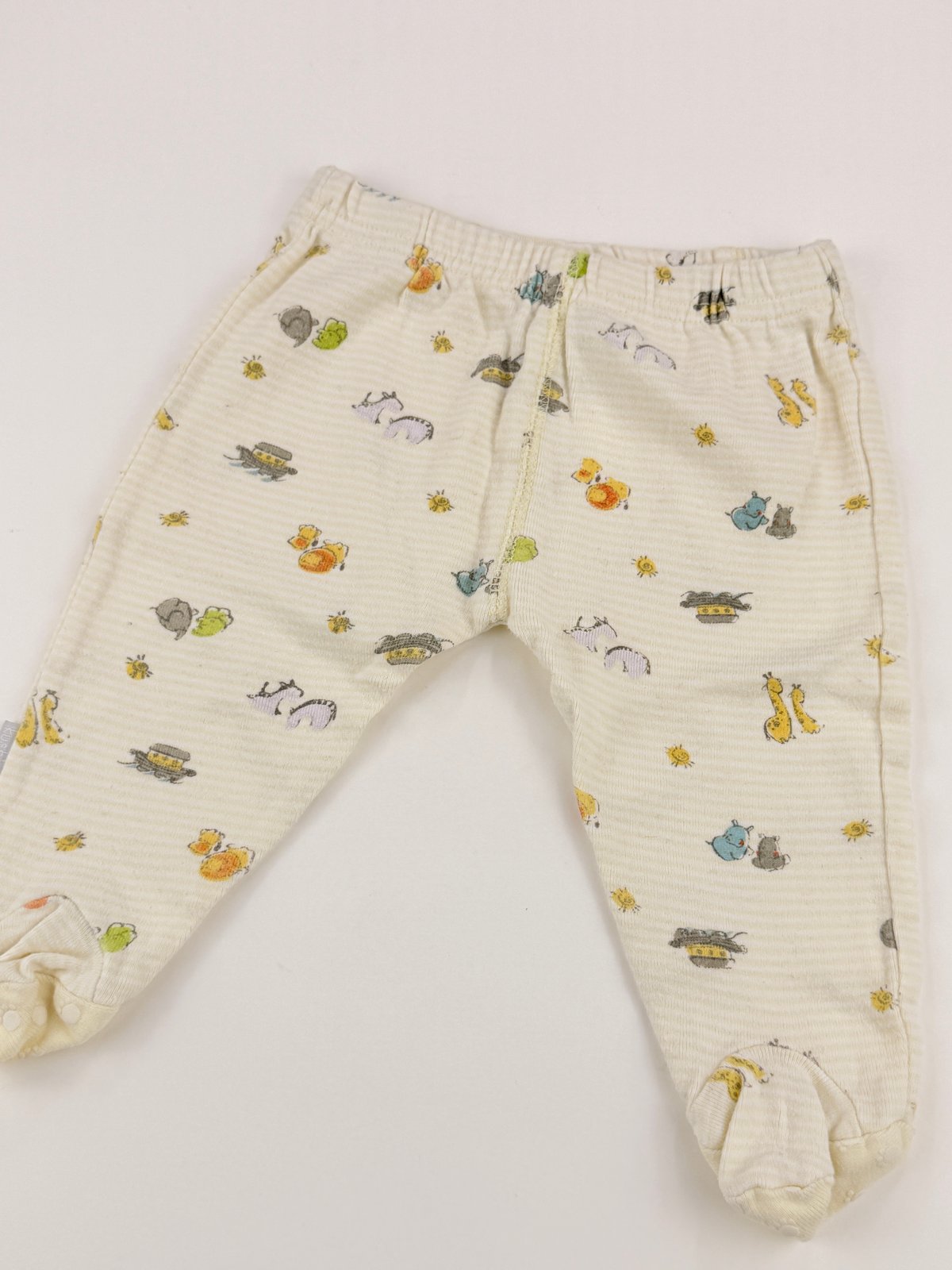 Kushies Noah's Ark Footed Pants 3M