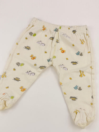 Kushies Noah's Ark Footed Pants 3M