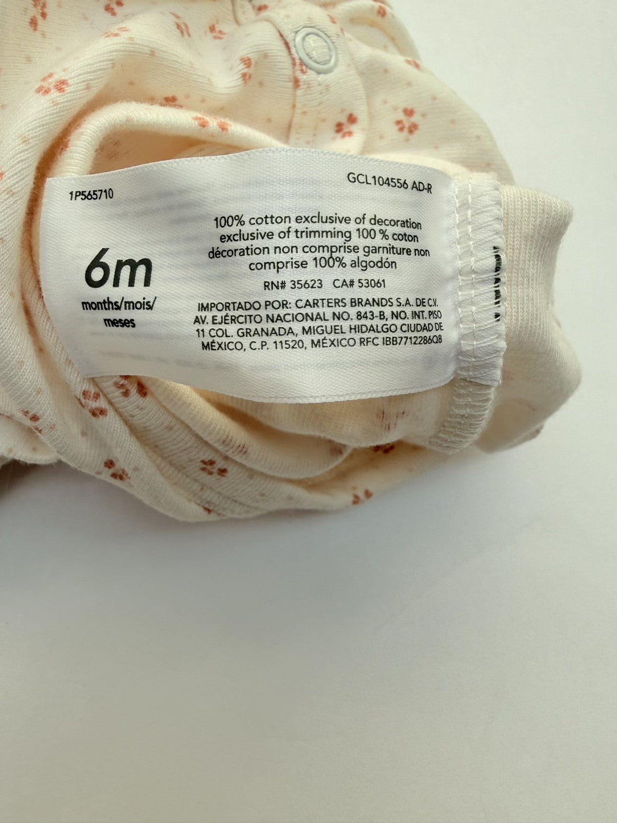 Carter's Floral Bodysuit 6m