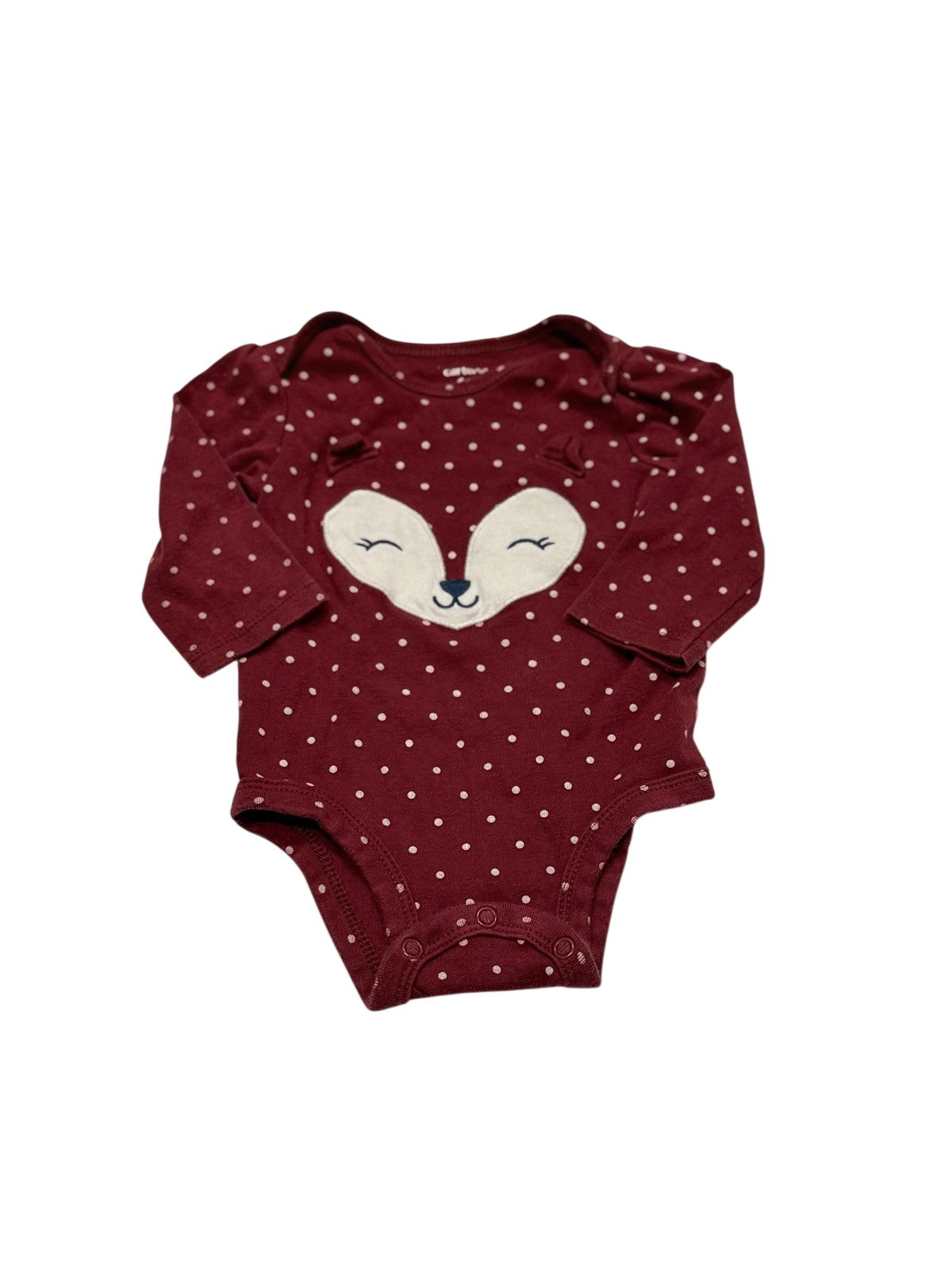 Carter's Deer Face Polka Dot Bodysuit 6M