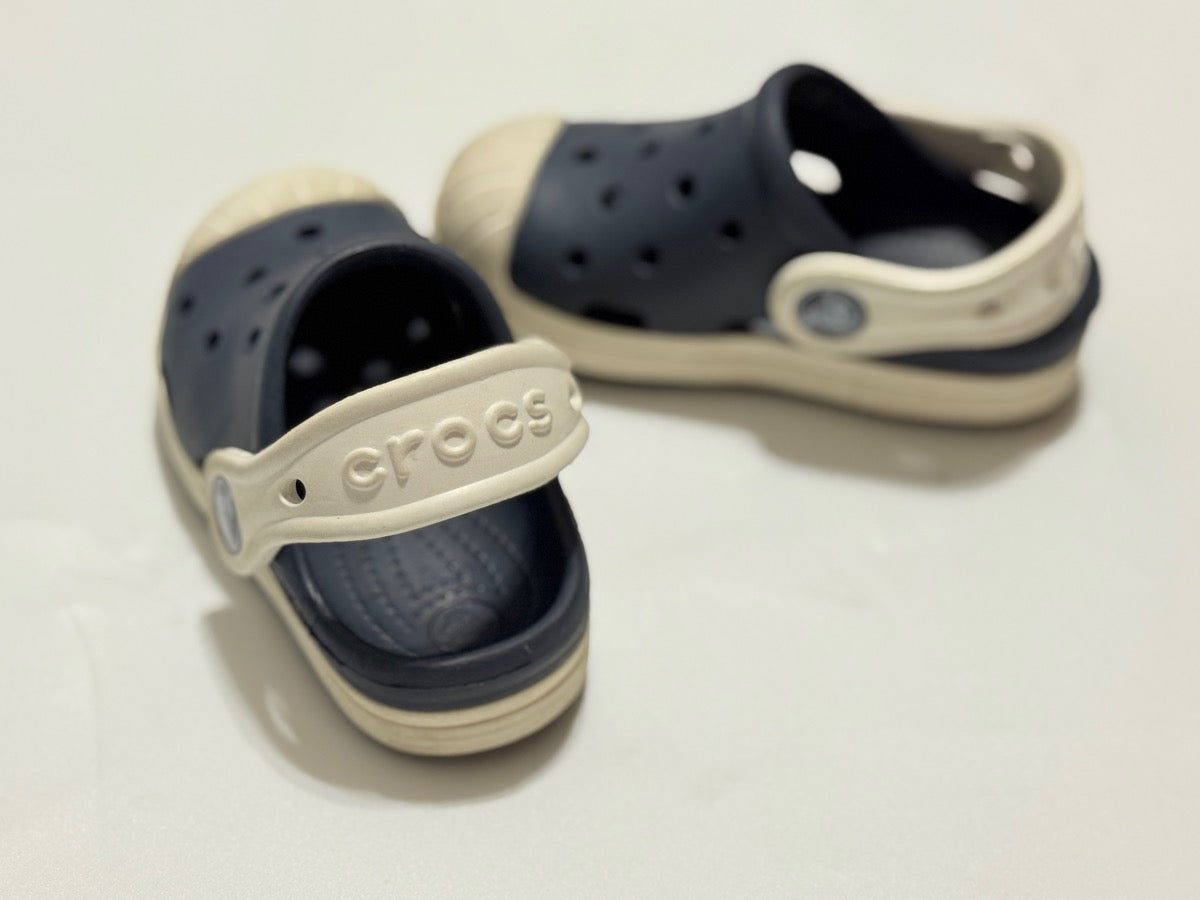 Crocs Bump It Navy White Clog Size 6