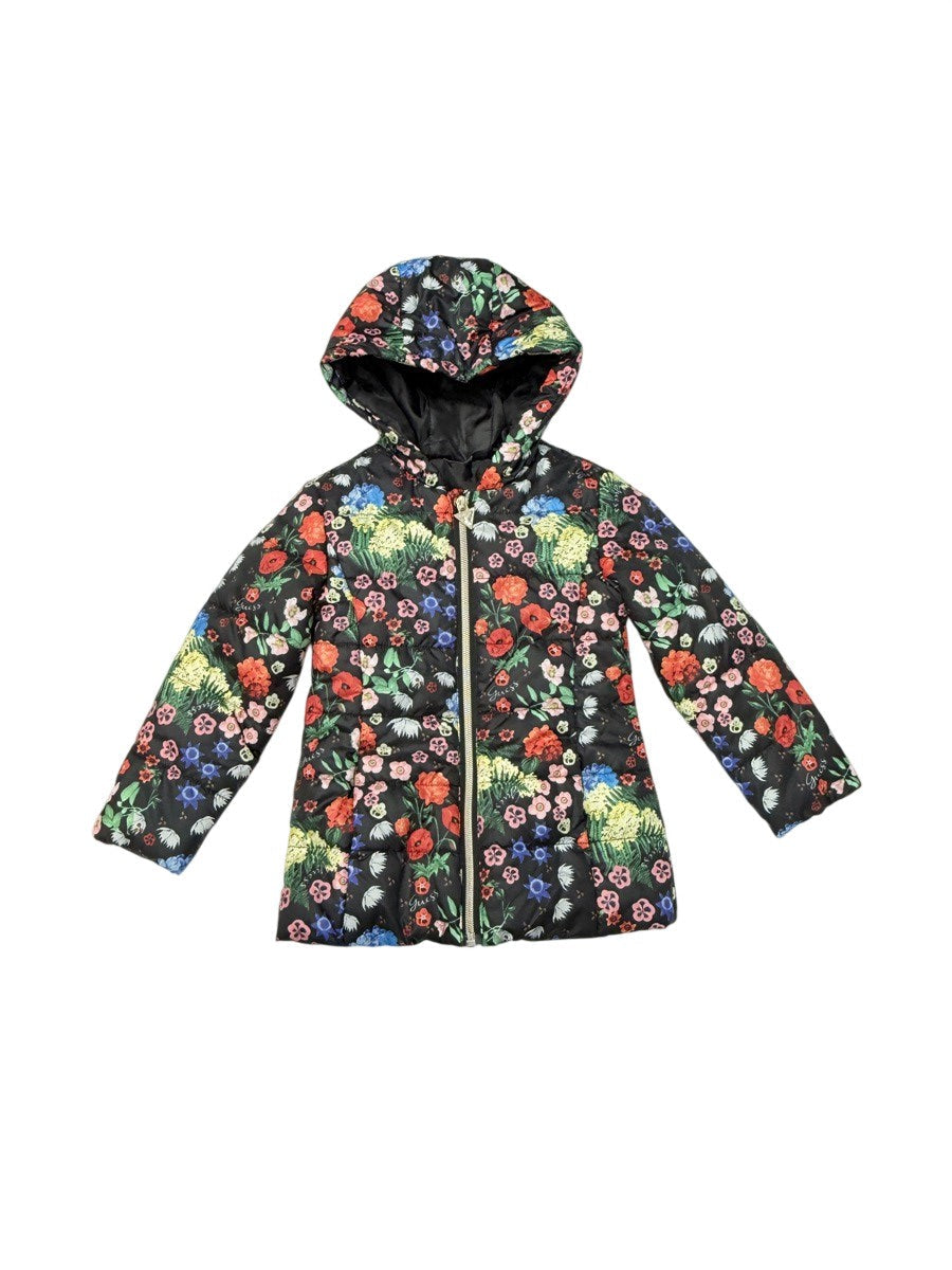 Guess Floral Print Hooded Puffer Jacket 3T