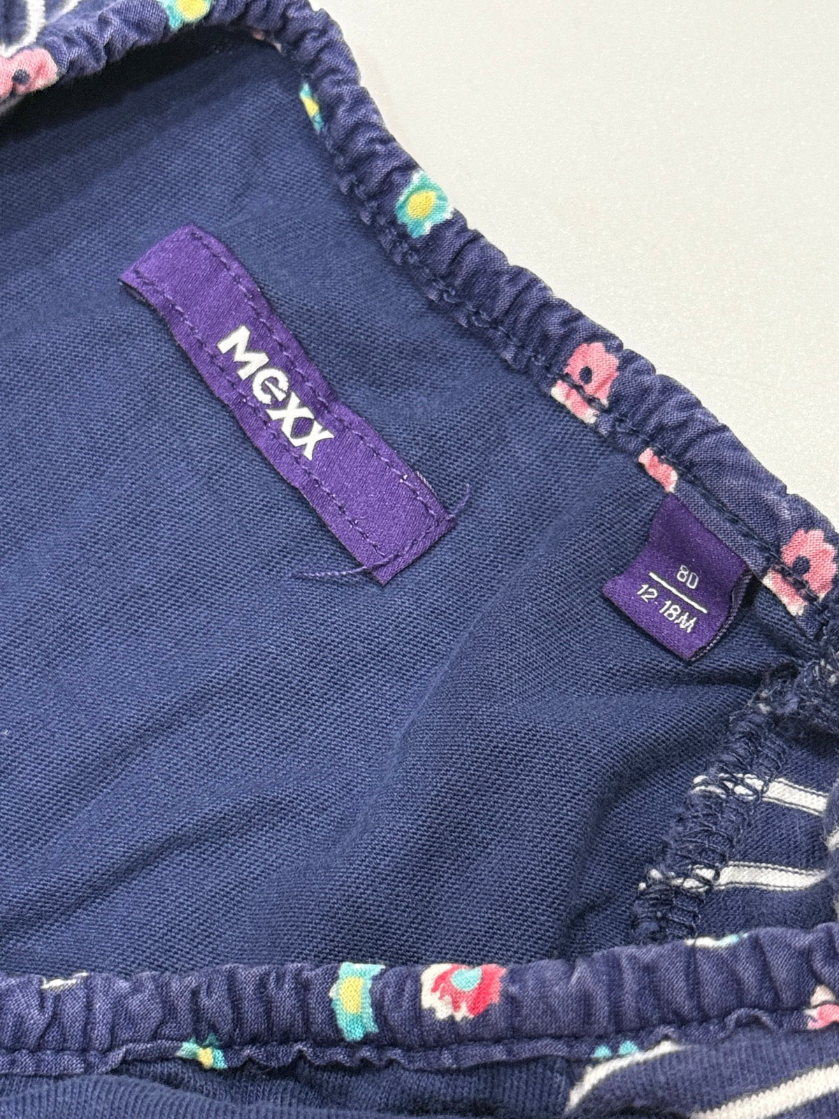 Mexx Navy Floral Ruffle Dress 12-18M