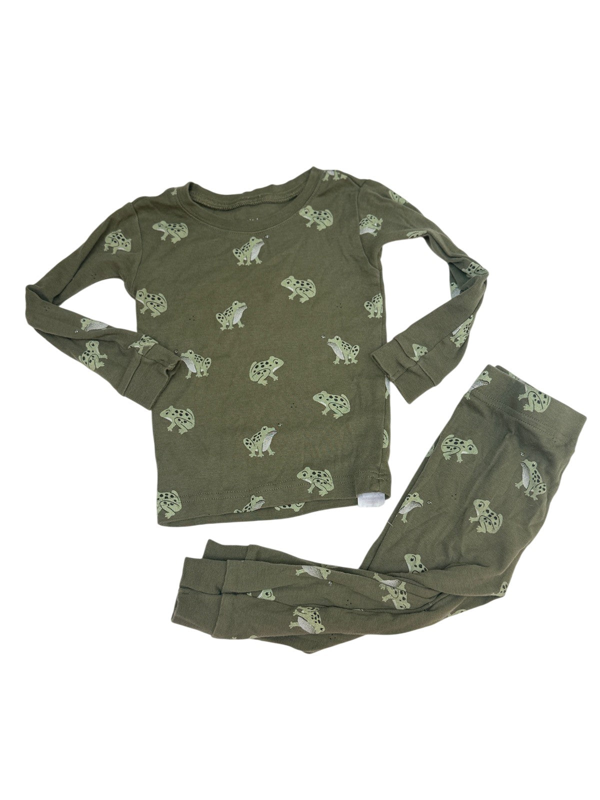 Petit Lem Frog Pajama Set Size 2