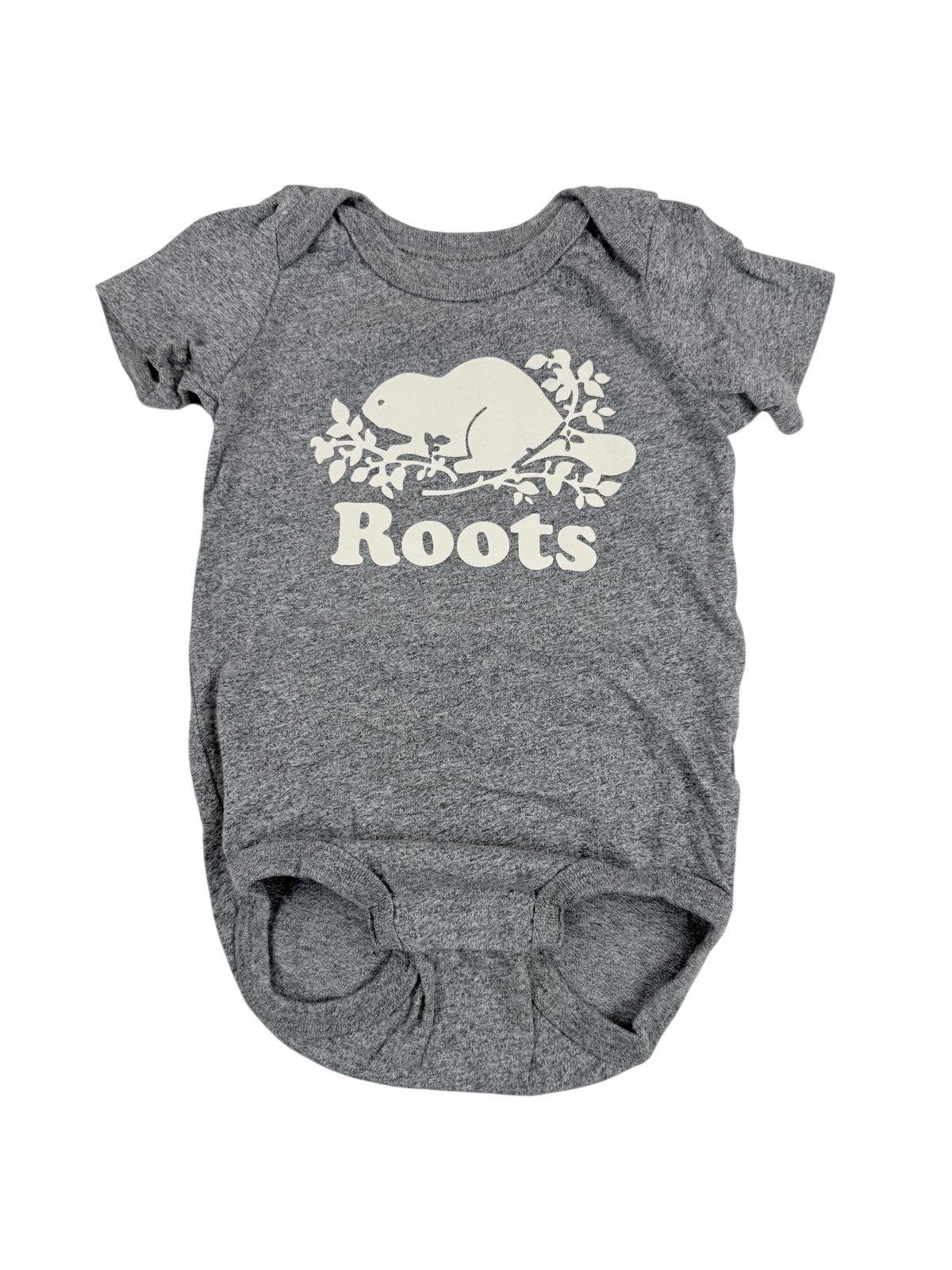 Baby Boots Gray Beaver Logo Bodysuit 6-12M