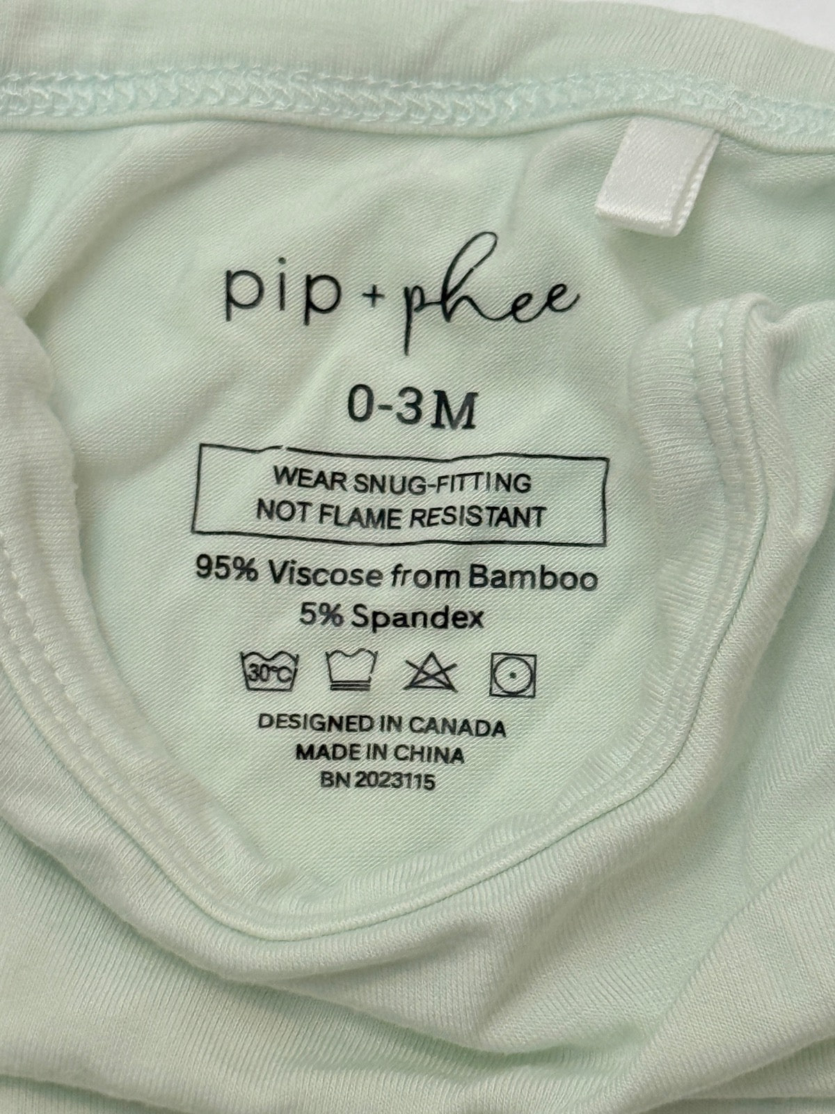 Pip + Phee Mint Bamboo Bodysuit 0-3M
