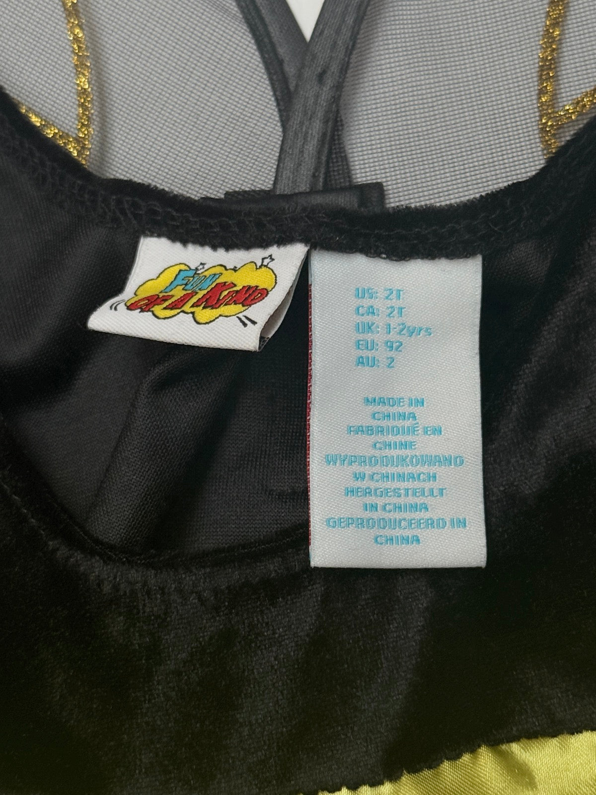 Fun of a Kind Bumblebee Costume Dress 2T