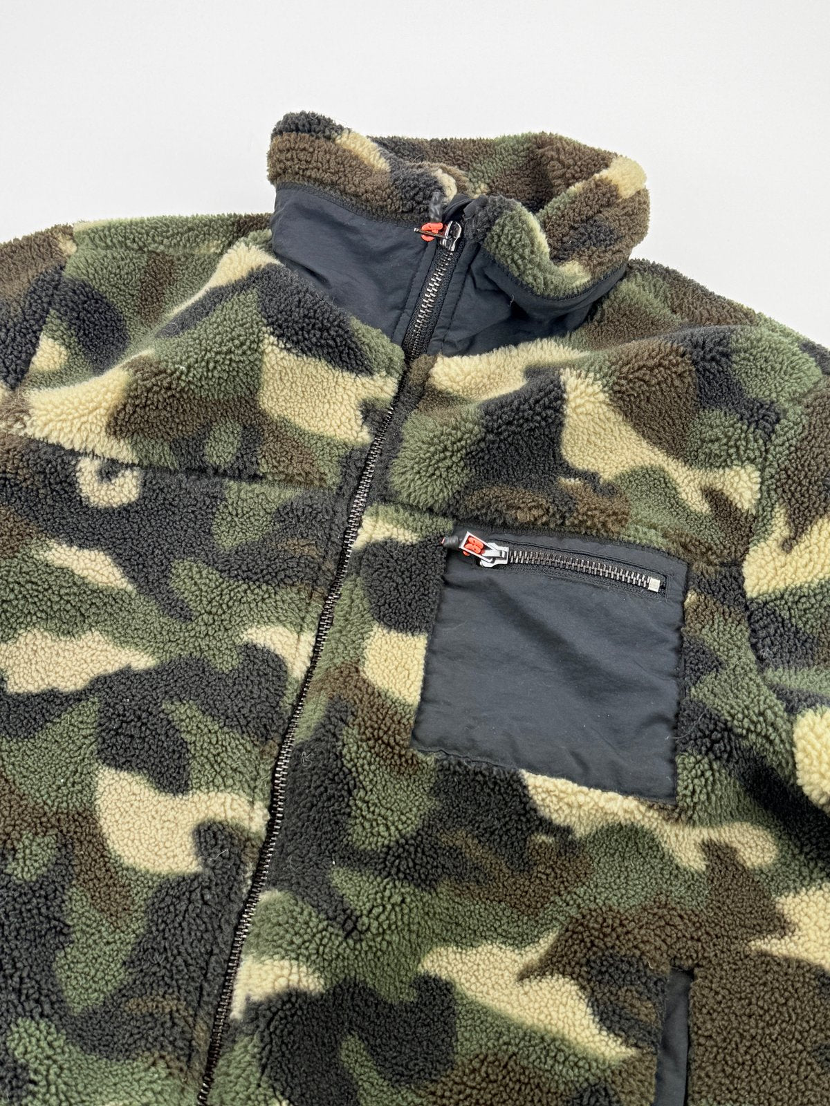 Zara Camo Sherpa Fleece Jacket Size 9