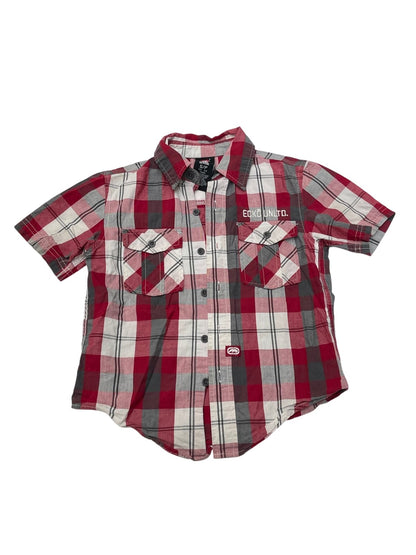 Ecko Unltd Red Plaid Short Sleeve Shirt Size 5/6