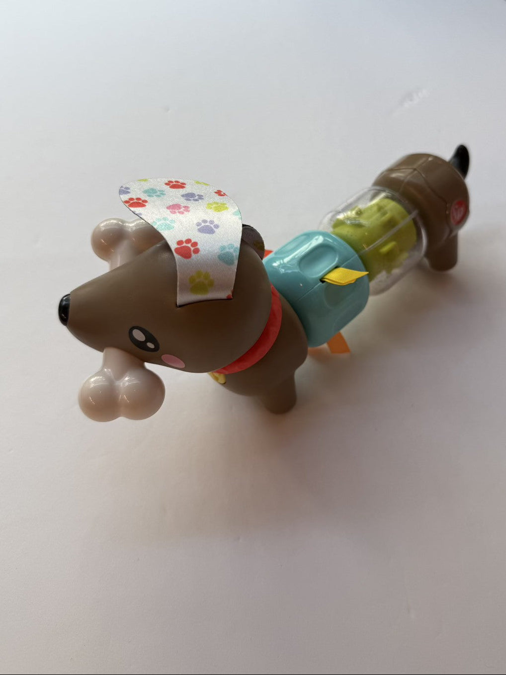 Fisher-Price Baby Sensory Toy FP Pets Click & Spin Activity Pup with Fine Motor Activities for Infants Ages 6+ Months