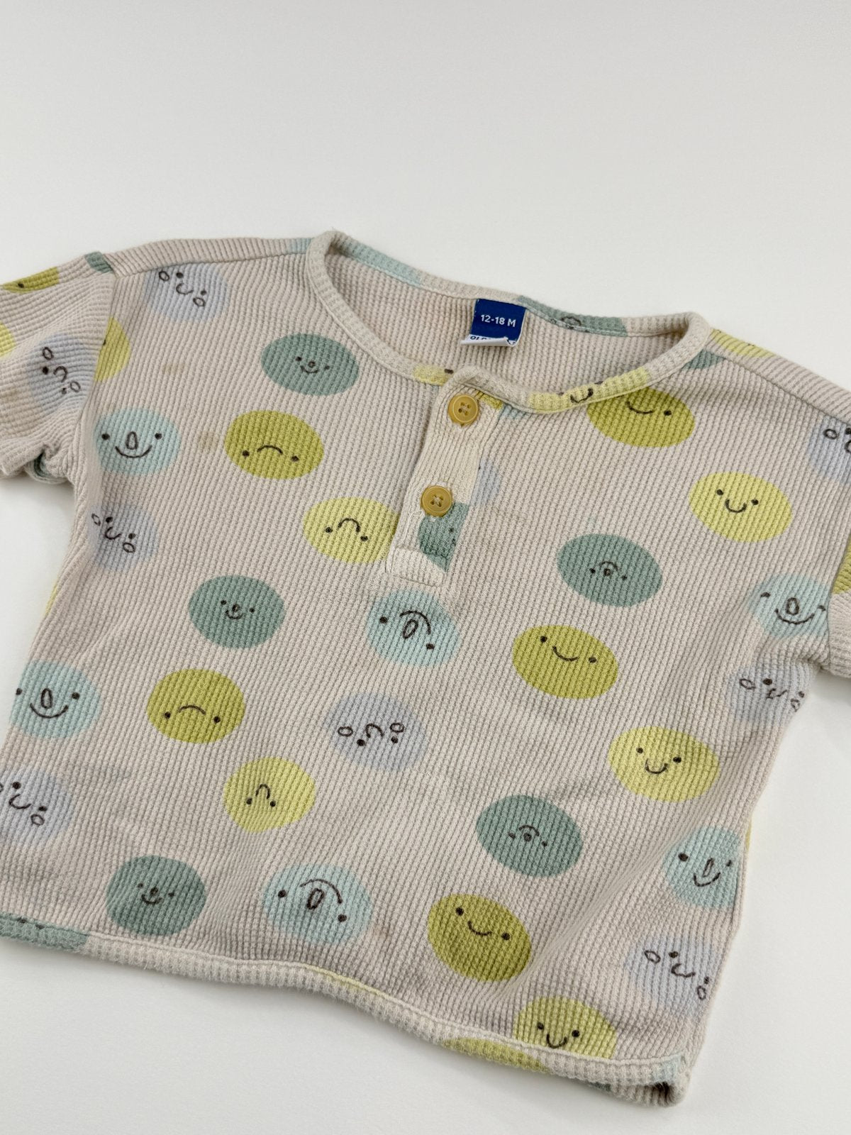 Old Navy Smiley Face Waffle Set 12-18M