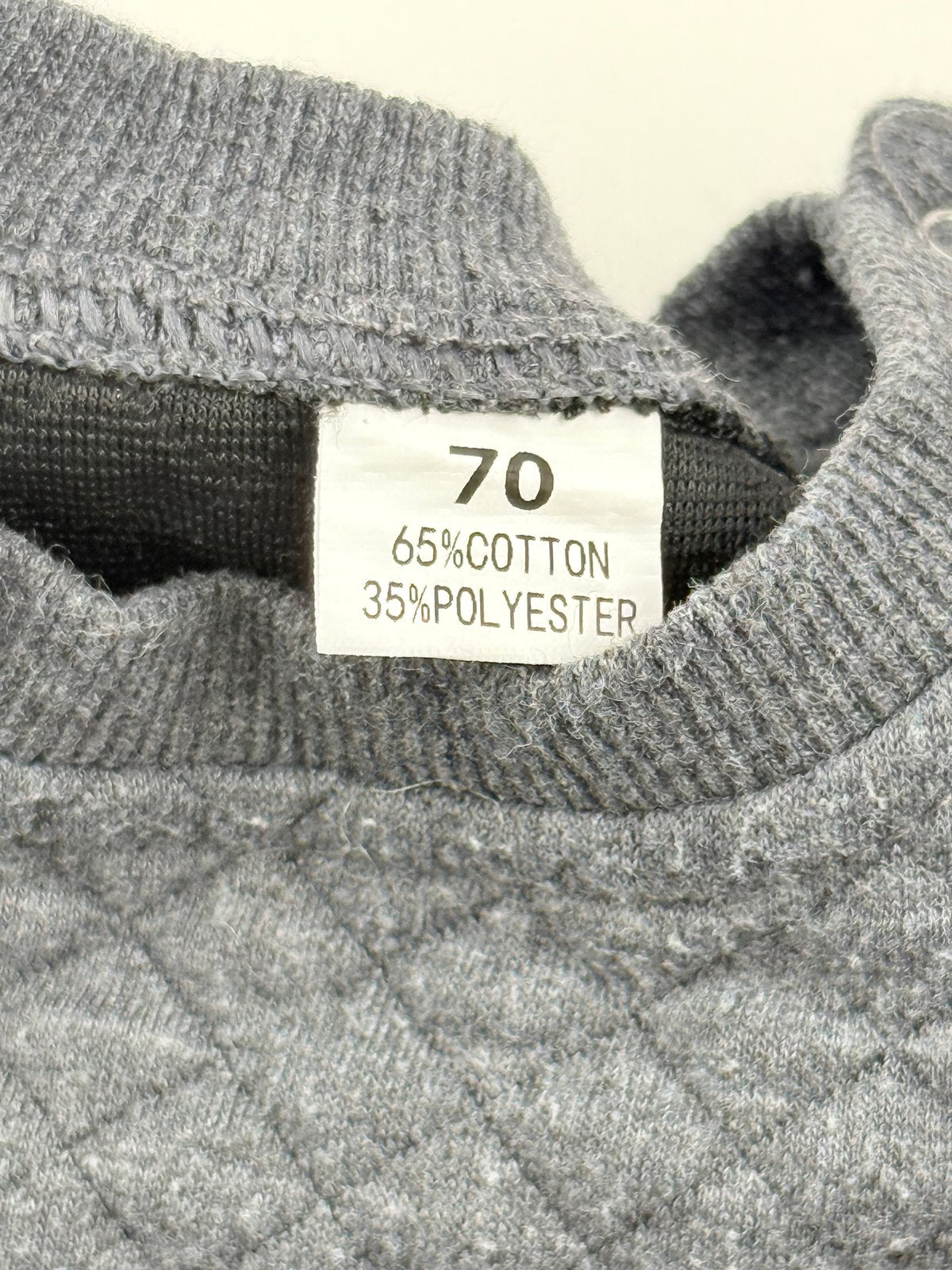 Gray Quilted Sweatshirt and Jogger Set 6-9M