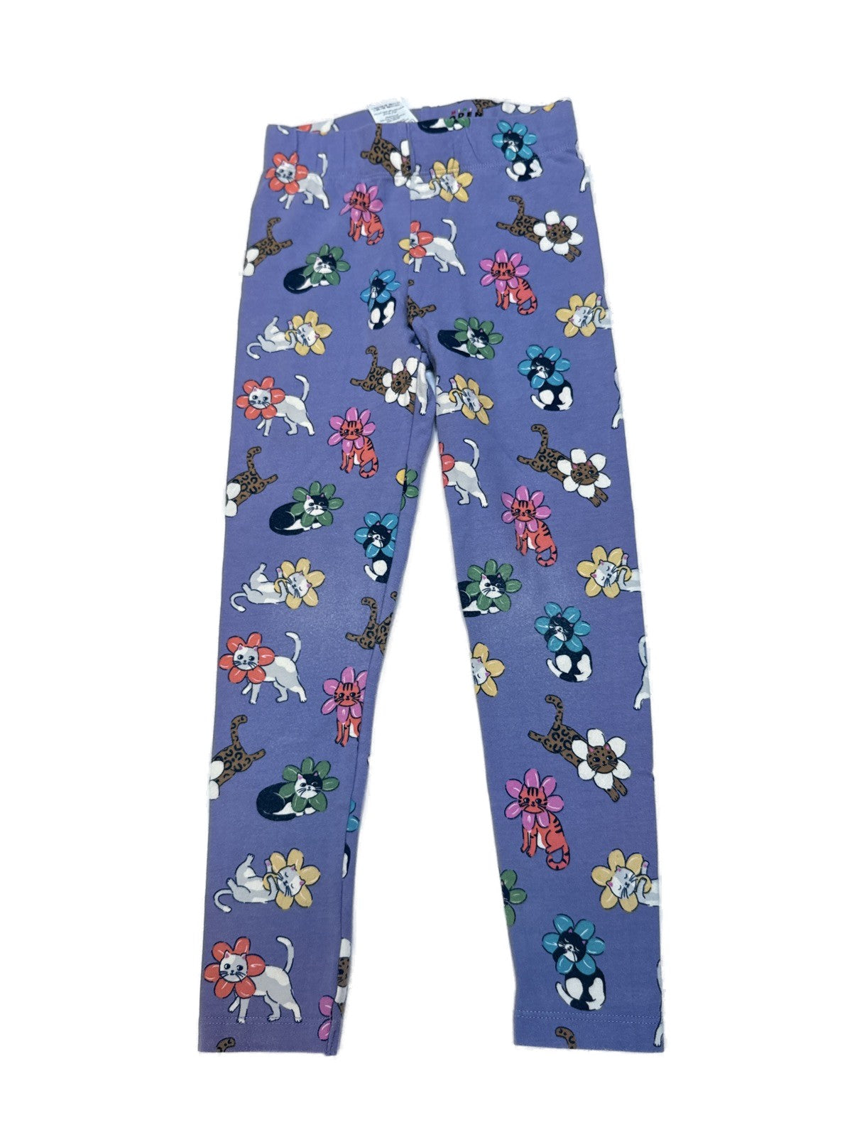 Mini Boden Cat Floral Leggings Size 6-7Y