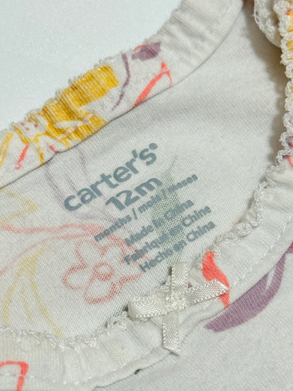 Carter's Floral Long Sleeve Bodysuit 12m