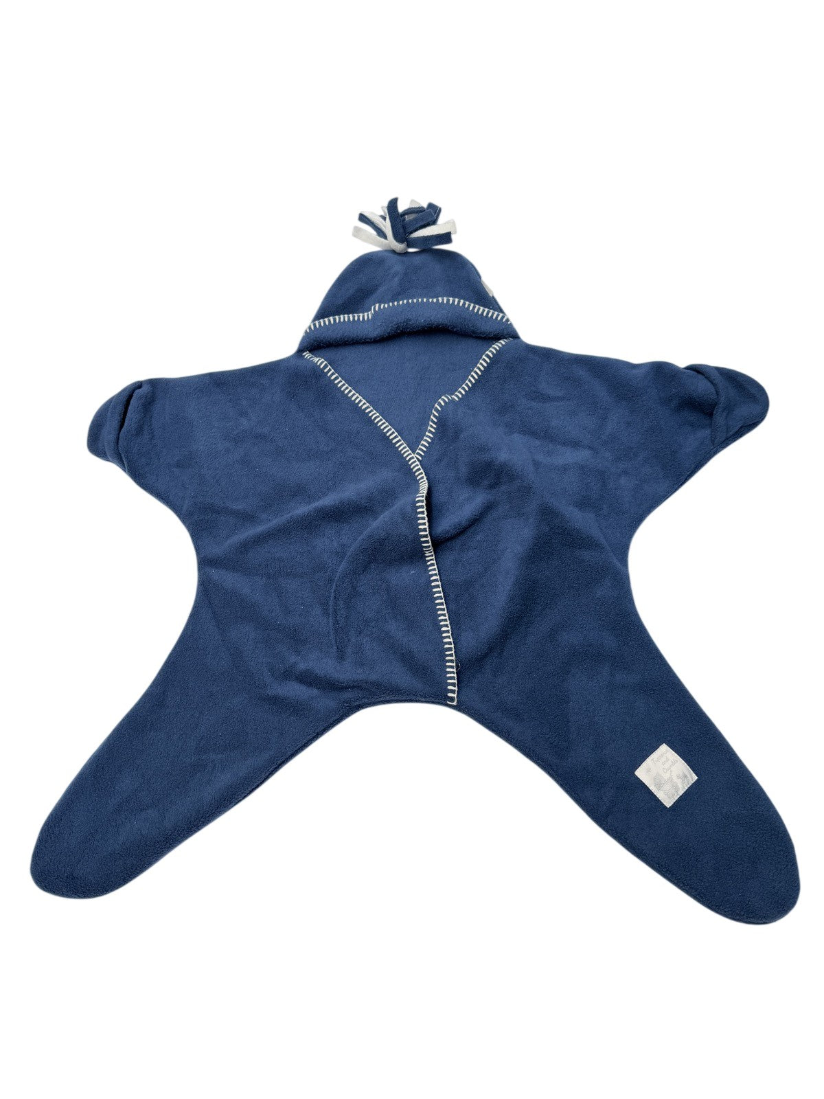 Tuppence and Crumble Navy Fleece Star Wrap Snowsuit 5-10M