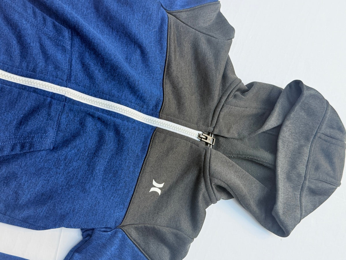 Hurley Blue Gray Zip-Up Hoodie Size 6