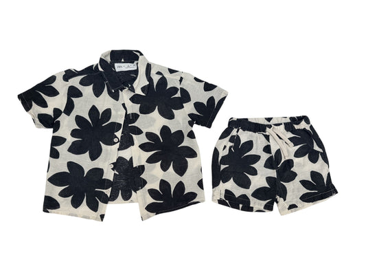Zara Floral Black White Two-Piece Set 3Y