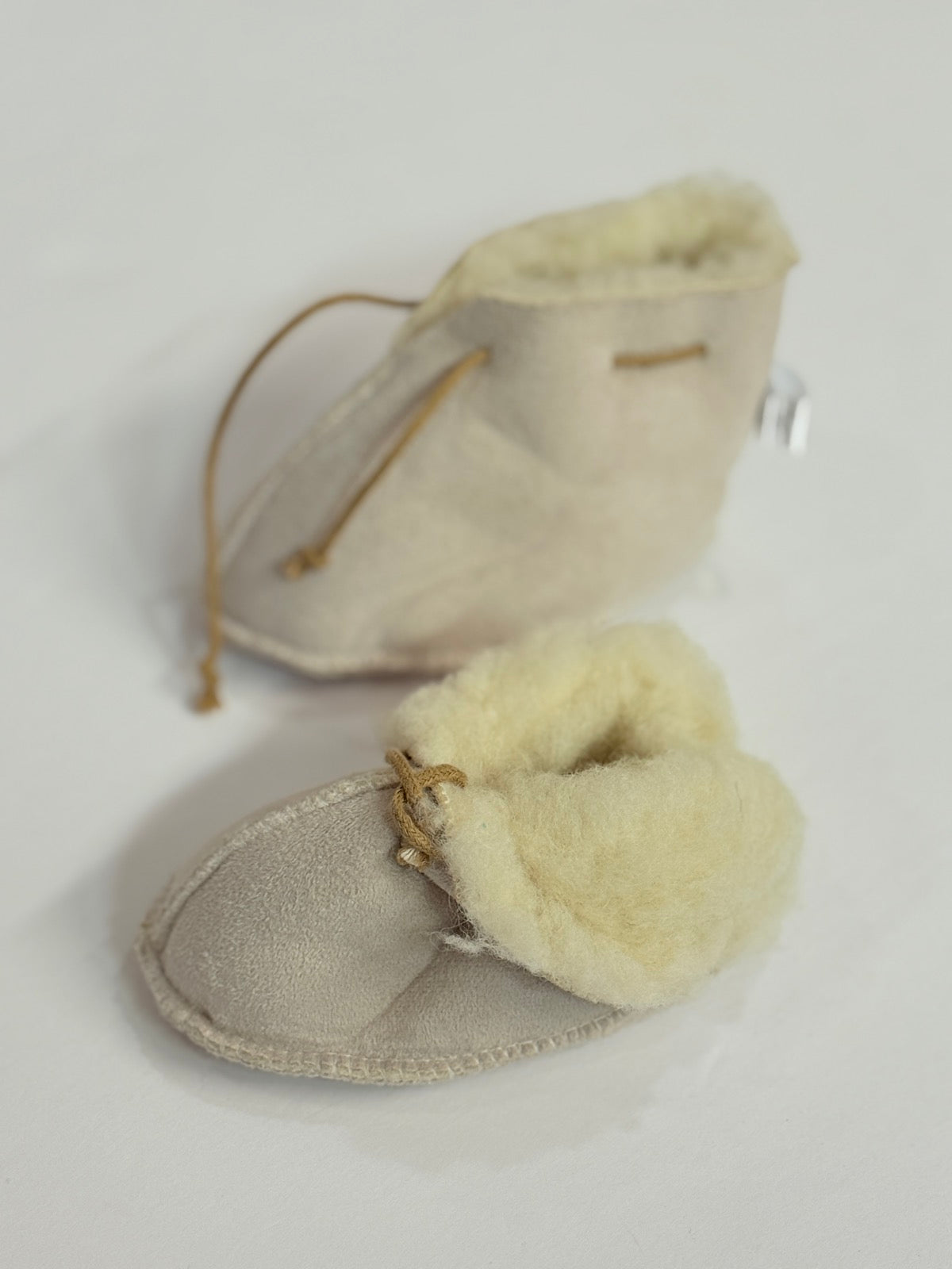 Sheep by the Sea Wool Baby Booties 0-6M