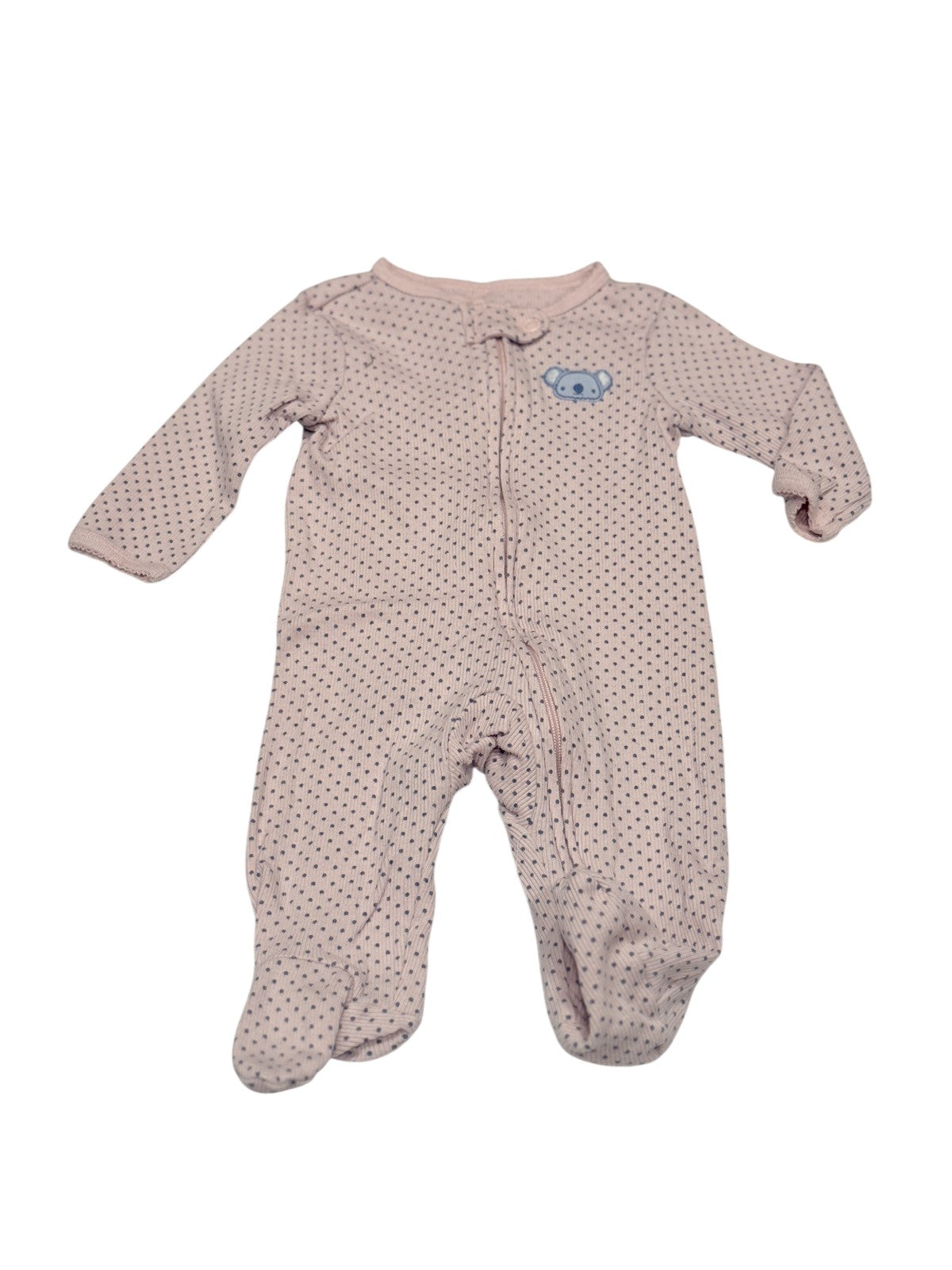 Carter's Pink Dot Koala Footed Sleeper 3M