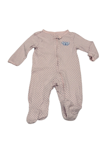 Carter's Pink Dot Koala Footed Sleeper 3M