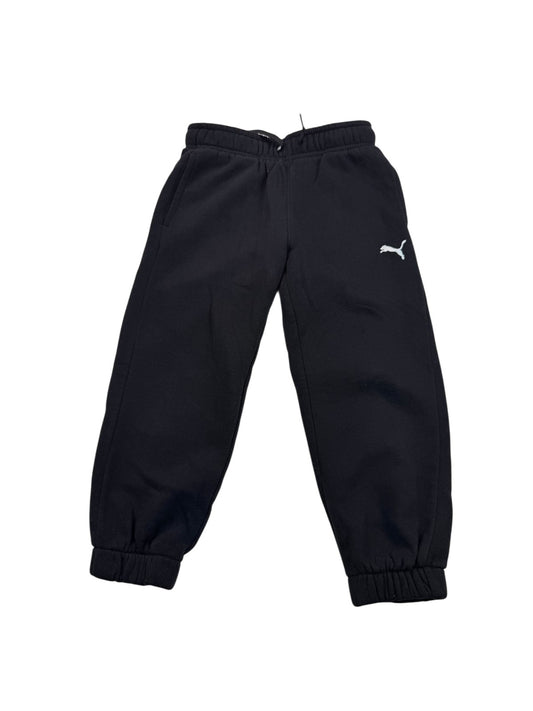 Puma Black Fleece Joggers Size S(6) 5-6Y