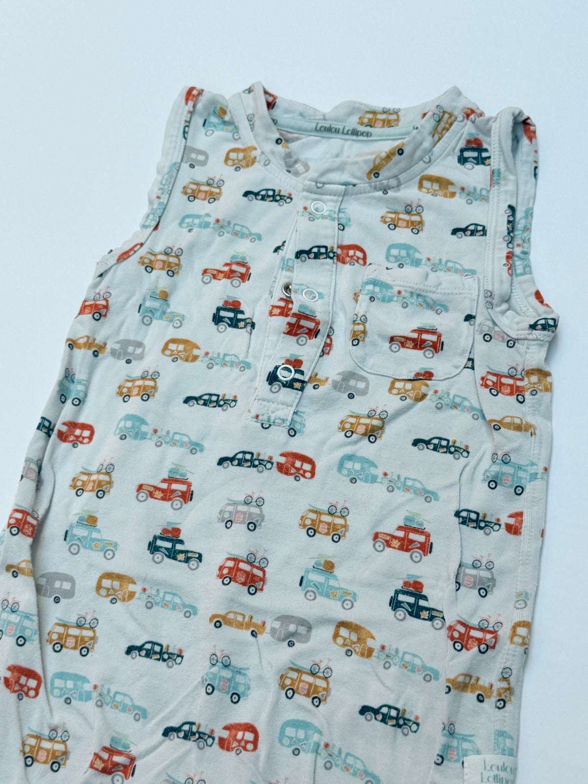 Loulou Lollipop Car Print Romper 6-12M