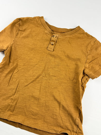 H&M Mustard Henley T-Shirt Size 2-4Y