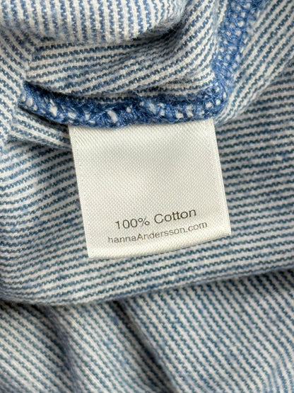Hanna Andersson Blue Striped Henley Shirt 3M