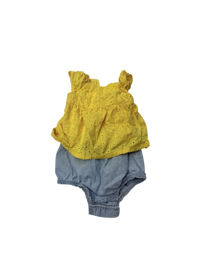 Carter's Eyelet Top Chambray Bubble Set 12M