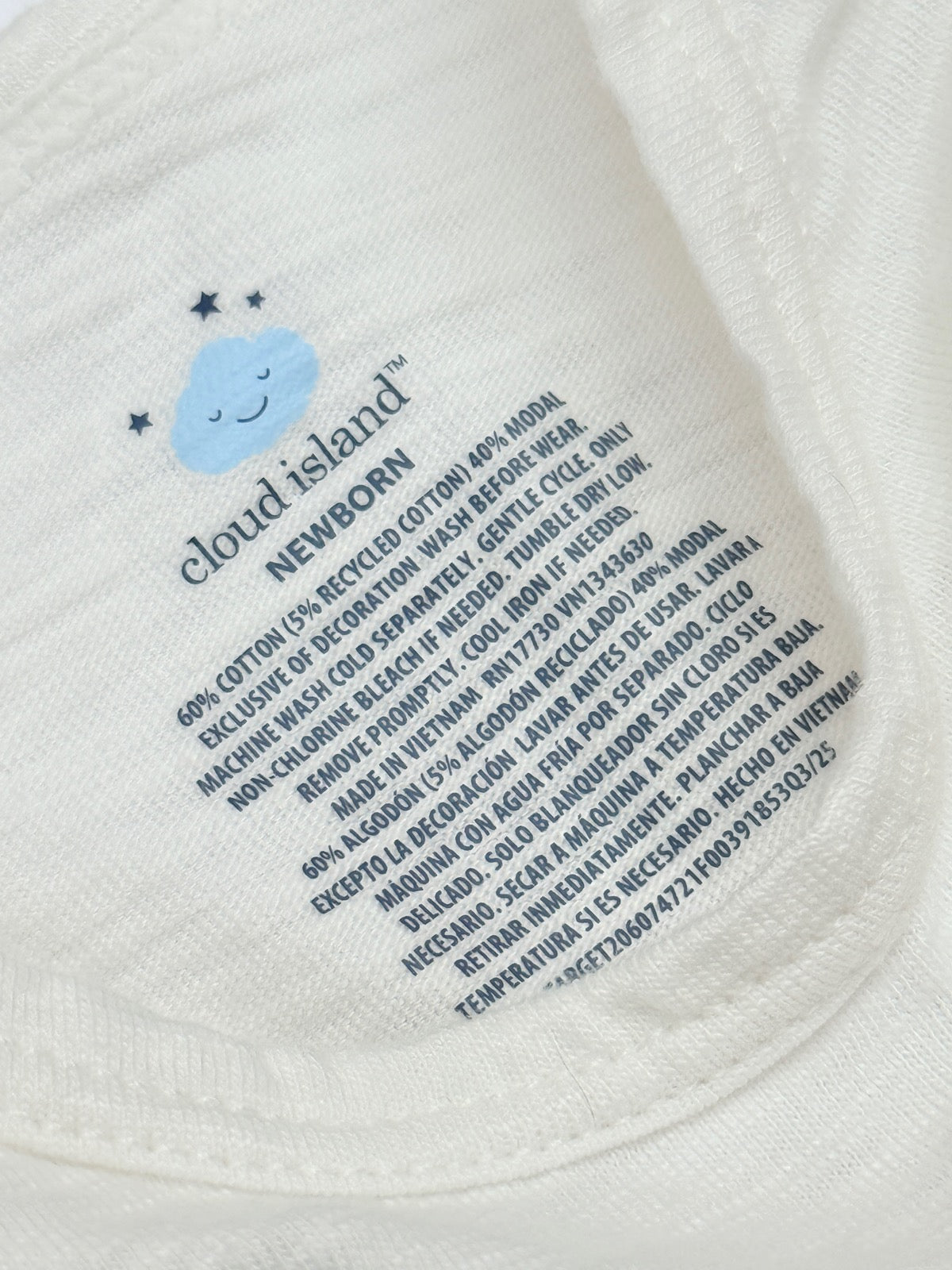 Cloud Island Bunny Embroidered Newborn Set