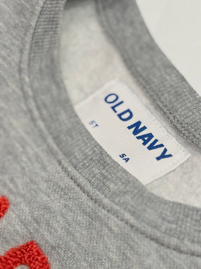 Old Navy Heart Breaker Gray Sweatshirt 5T