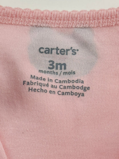 Carter's Pink Frog Zip Sleeper 3M