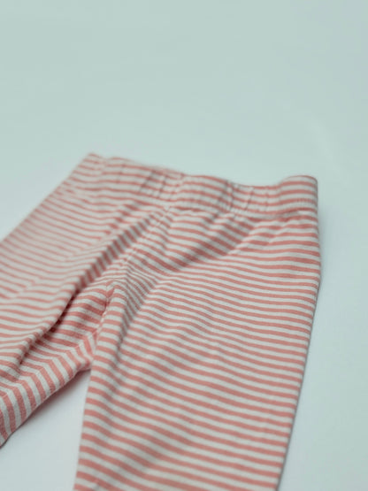 Pink Striped Leggings Size 12M