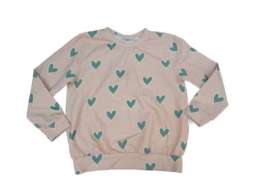 Ole Designs Heart Print Long Sleeve 5-6Y