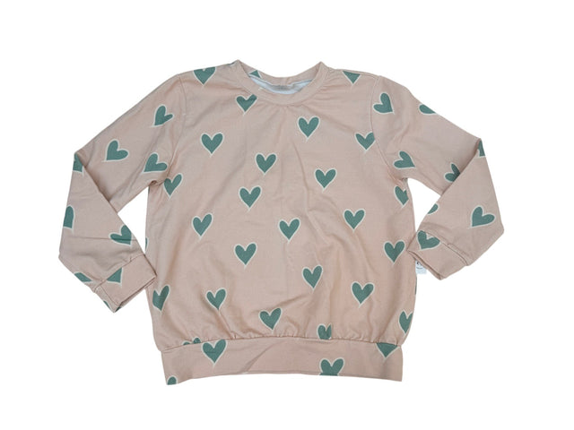 Ole Designs Heart Print Long Sleeve 5-6Y
