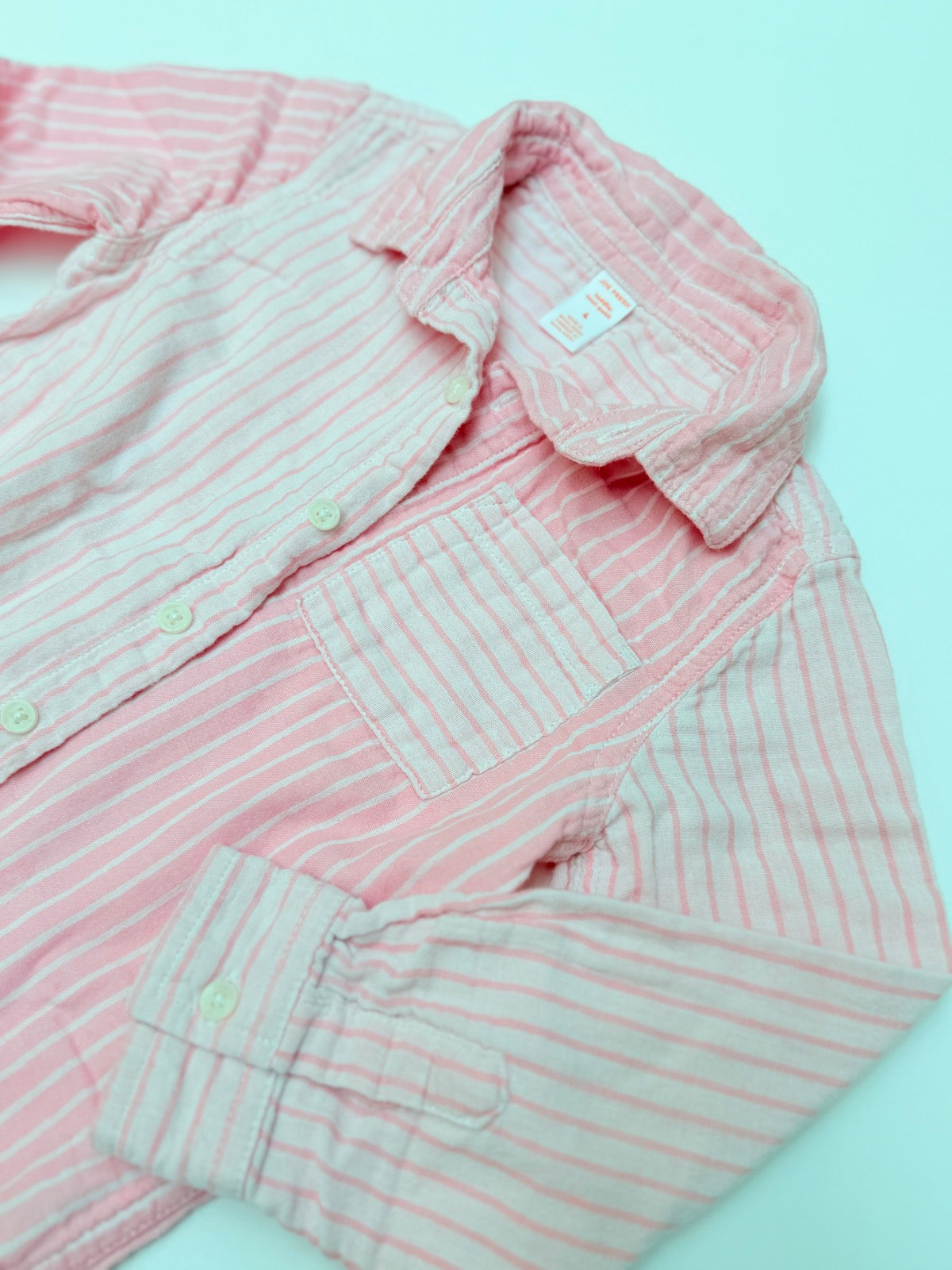 Joe Fresh Pink Stripe Button Shirt Size 4