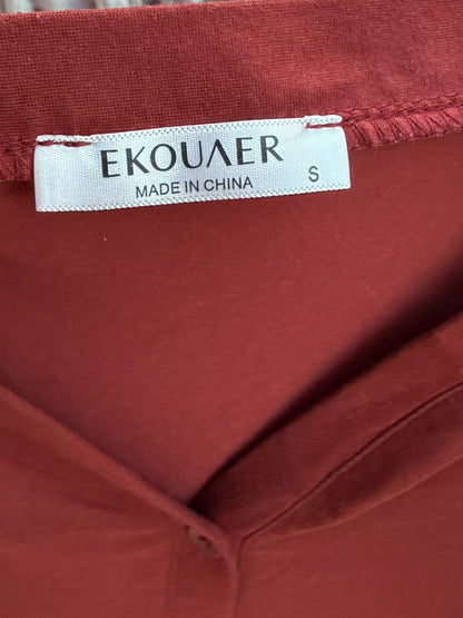 Ekouaer Red Nursing friendly nightgown Size S