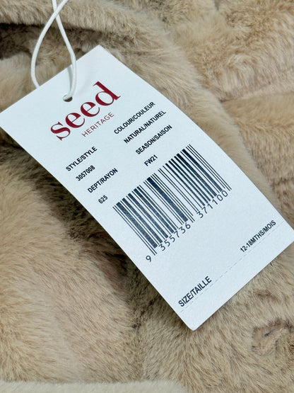 Seed Heritage Natural Faux Fur Hooded Jacket 12-18m