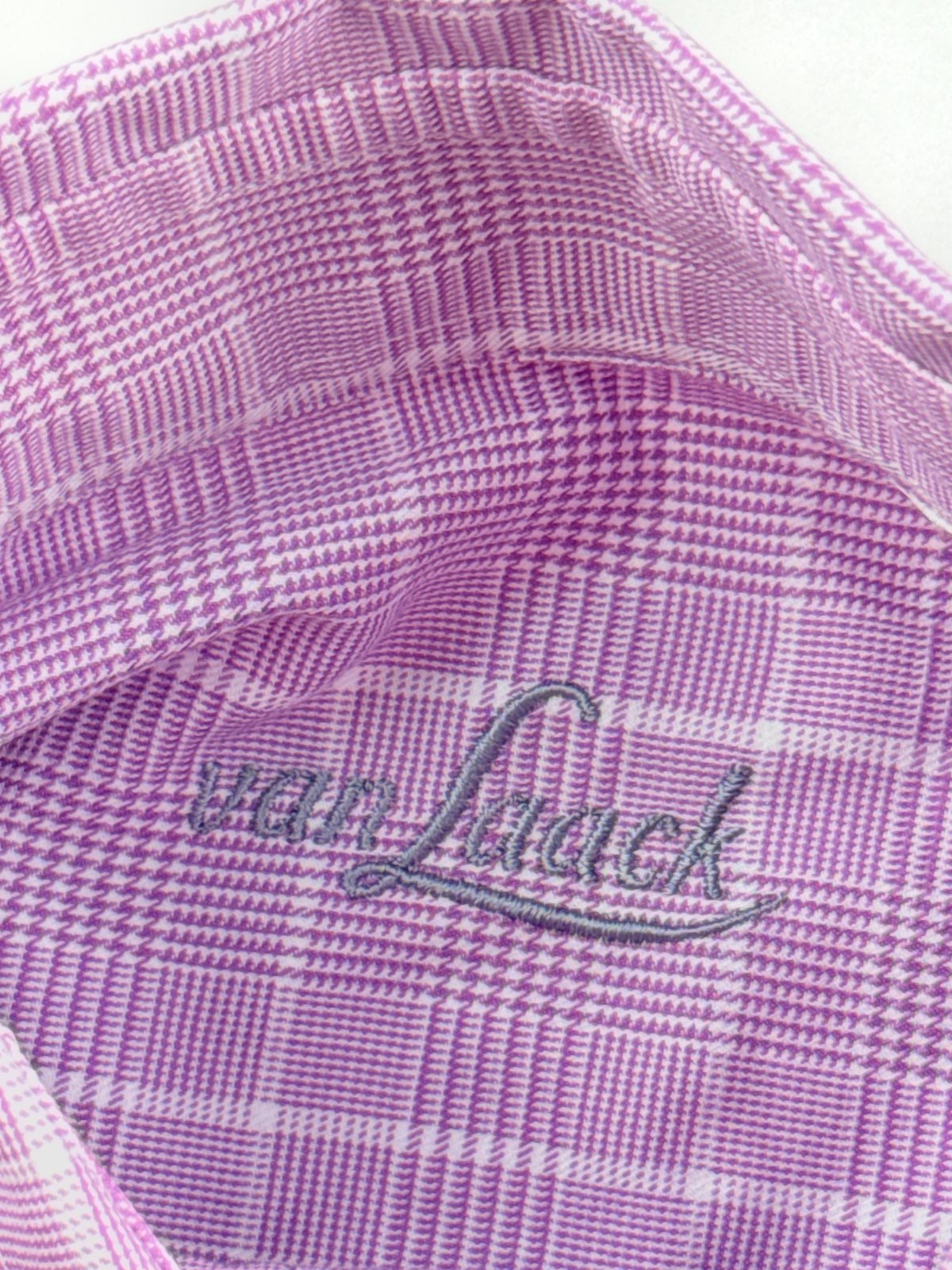van Laack Purple Plaid Button-Up Shirt