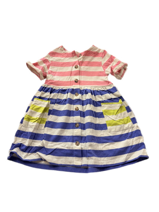 Mini Boden Striped Button Dress 3-4Y
