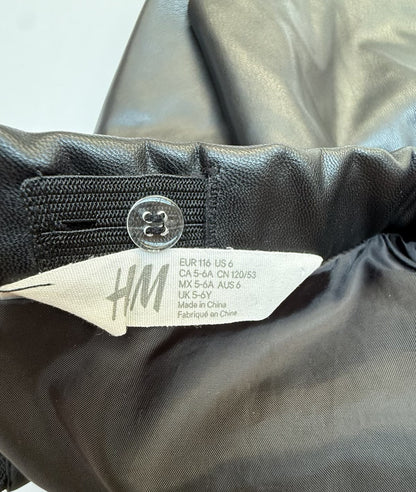 H&M Faux Leather Mini Skirt Size 5-6Y