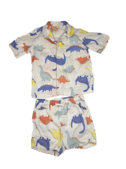 H&M Dinosaur Print Shirt & Shorts Set 18M