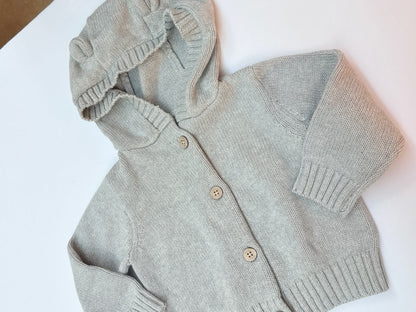 Little Earthling Knit Cardigan Bloomer Set 9-12M
